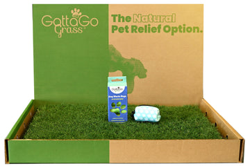 Gotta Go Grass 2 Pack with Tray + Waste Bags + Waste Bag Dispenser
